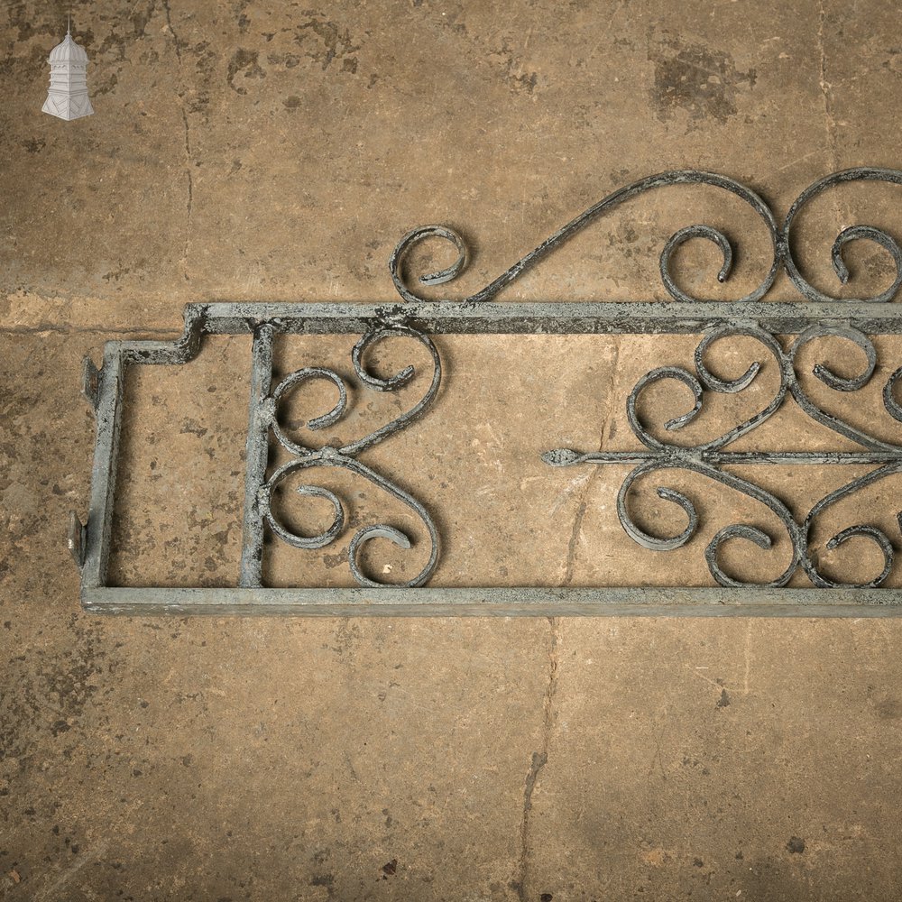 Wrought Iron Dwarf Railings with Ornate Scrollwork