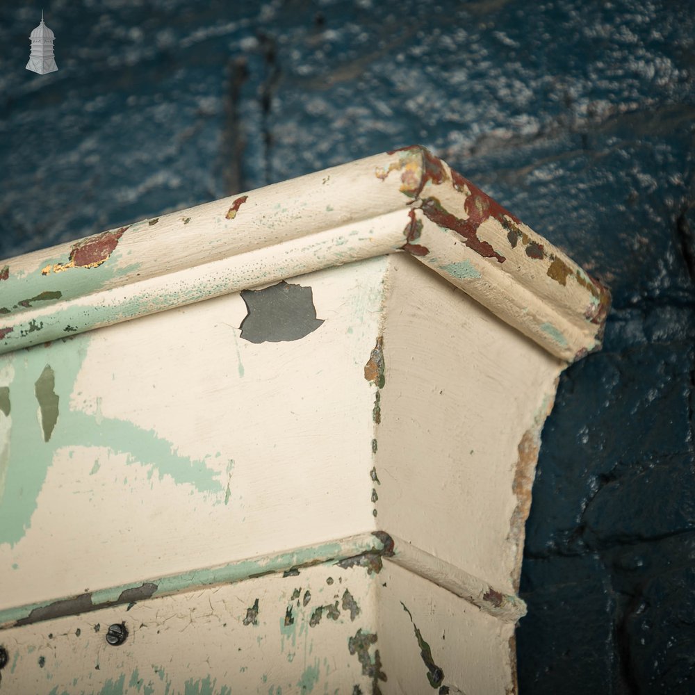 Uplighter Wall Lights, Pair of Repurposed Wall Vents, White Distressed Paint Finish
