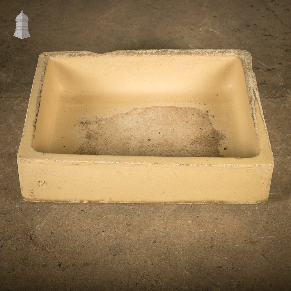 Fluted Trough Planter, Worn Cane Glaze
