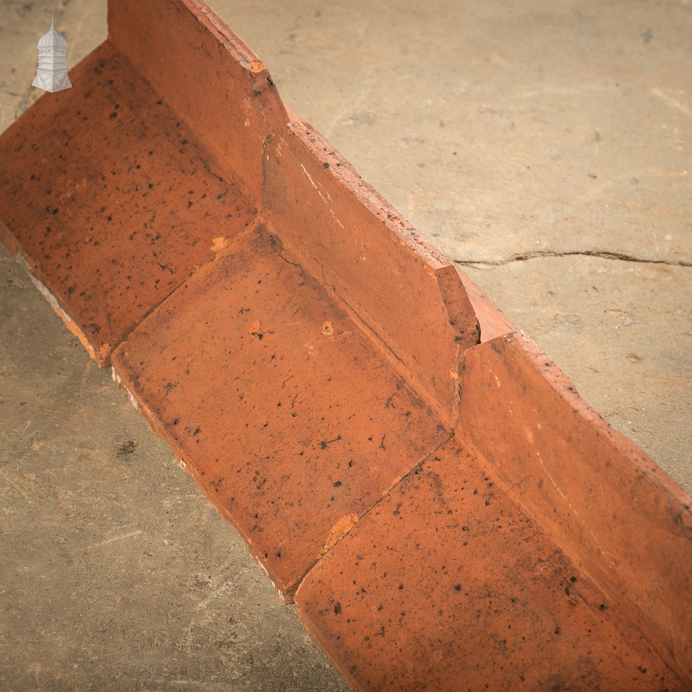 Capped Ridge Tiles, A Batch of 55 Reclaimed Terracotta