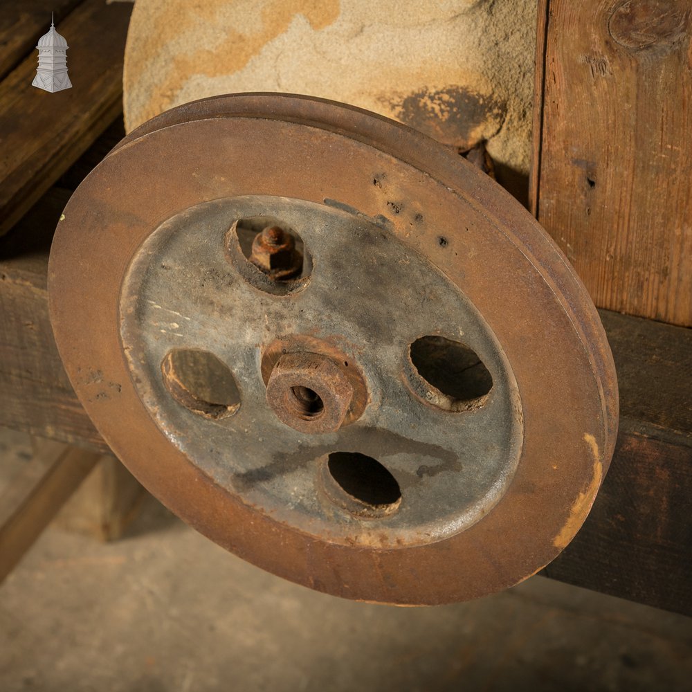 Sandstone Grindstone, Bench Mounted