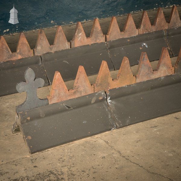 Blue and Terracotta Cox Comb Ridge Tiles, Victorian