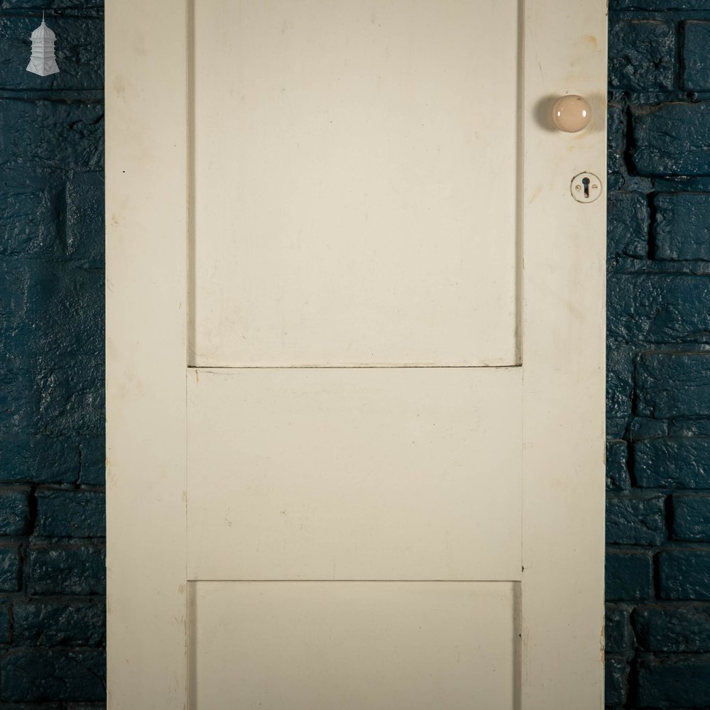 Pine Panelled Door, 2 Panel, White Painted