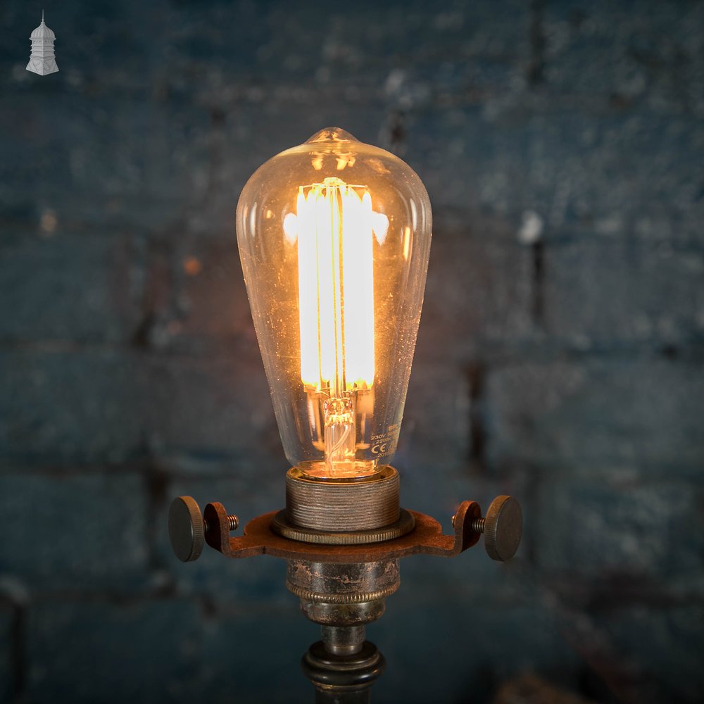 Brass Wall Sconce, Pair with Reeded Glass Dome Shades