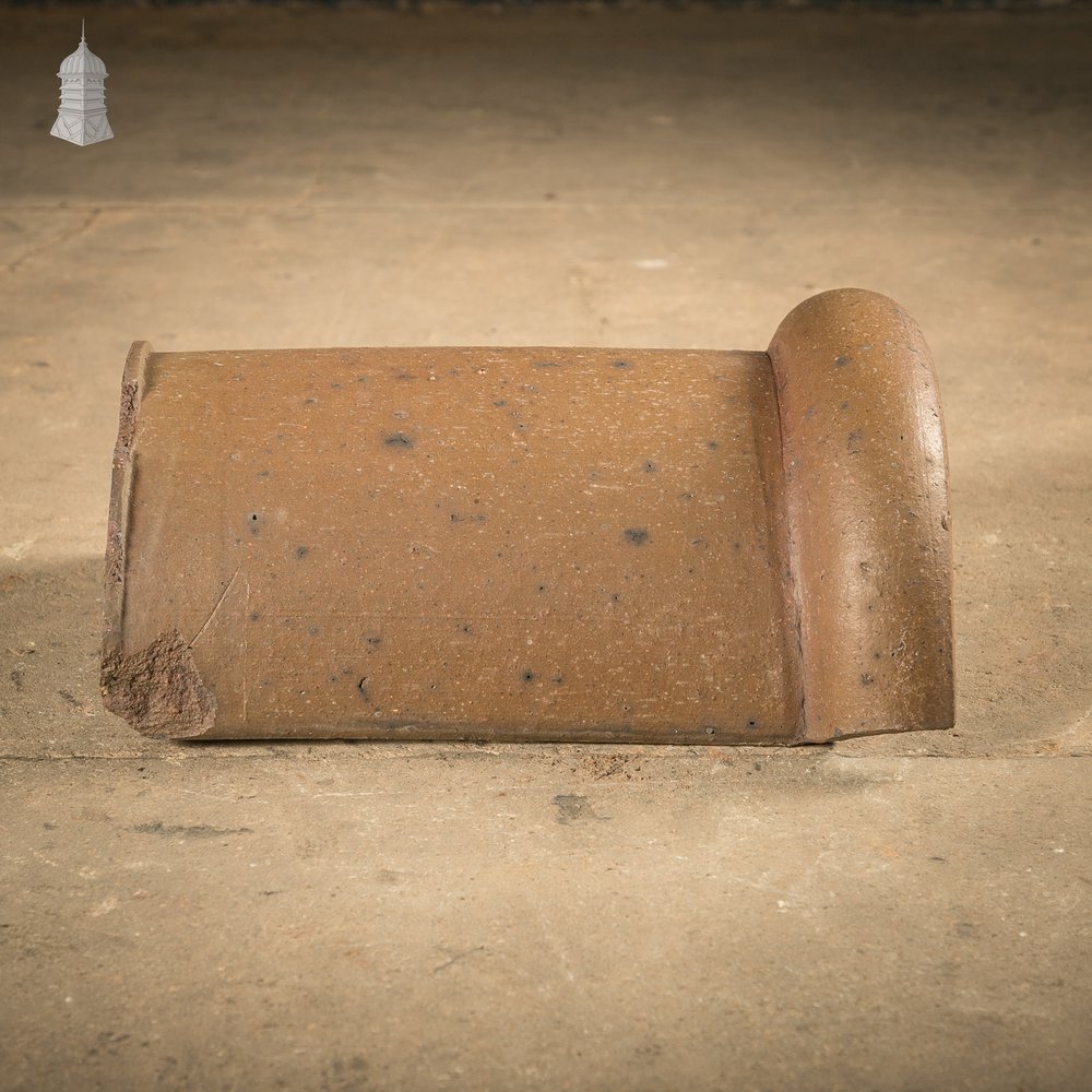 Capped Interlocking Terracotta Ridge Tiles, Batch of 23