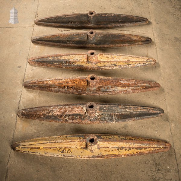 Industrial Tie Plates, Set of 6 Heavy Duty Wall Ties