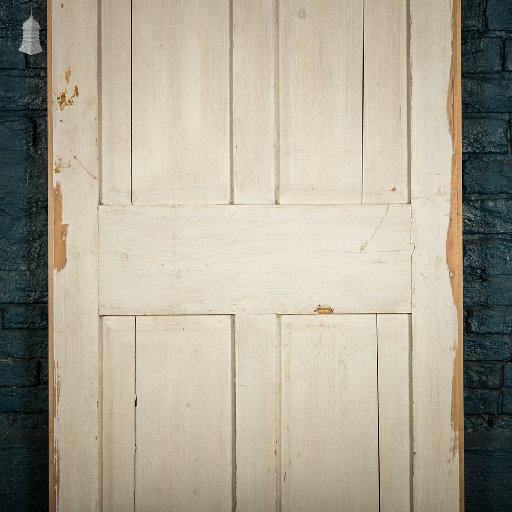 Pine Paneled Door, 6 Panel White Painted