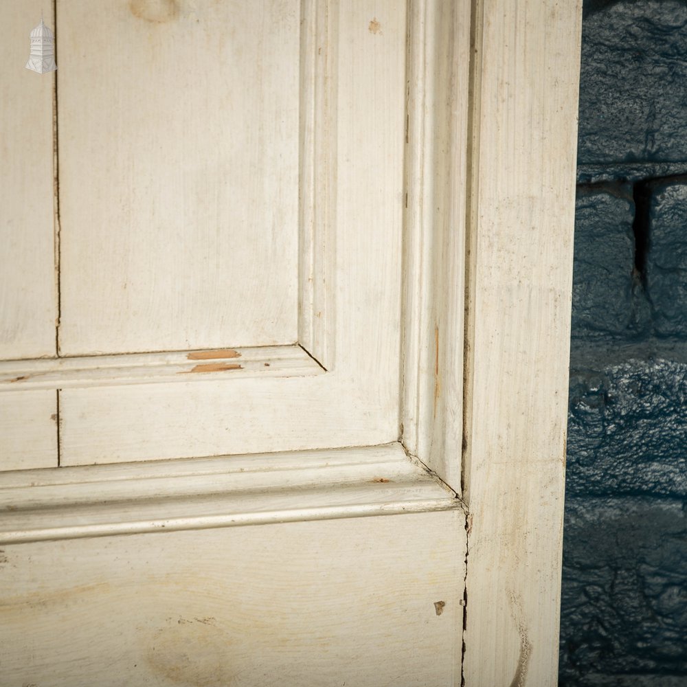 Pine Paneled Double Doors, 2 Panel White Painted