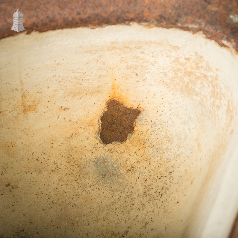 Equine Corner Trough, Part Glazed Cast Iron