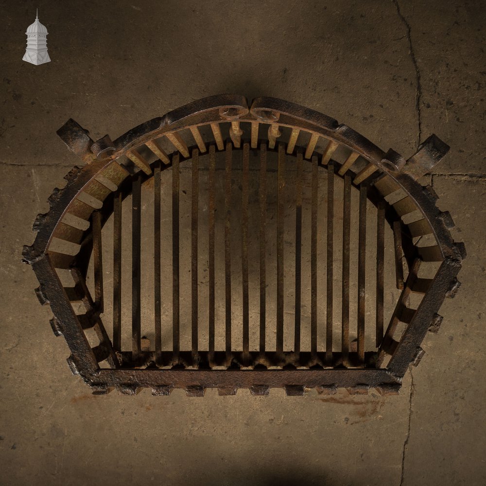 Fire Grate, Wrought Iron Scroll Details