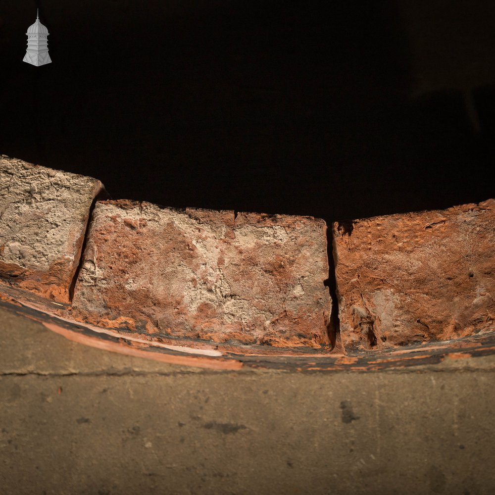 Curved Red Bricks, Reclaimed, Batch of 66