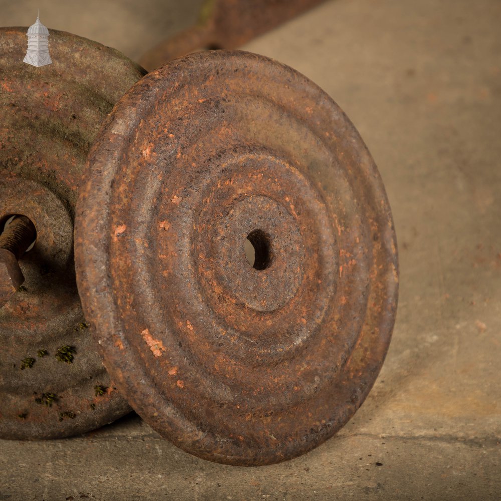 Bullseye Wall Plates and Tie, Cast Iron