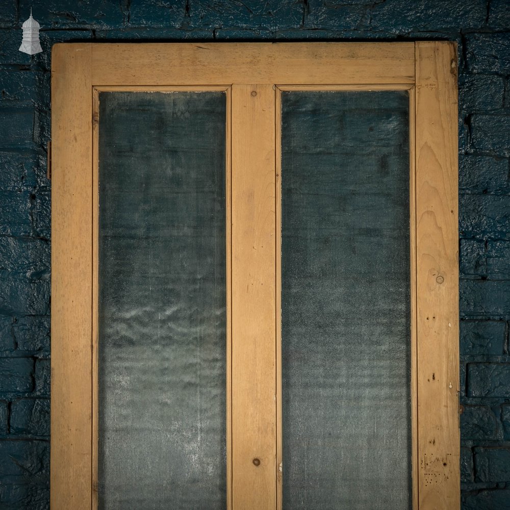 Half Glazed Door, Victorian Pine with ‘Ribbed’ Style Textured Glazing