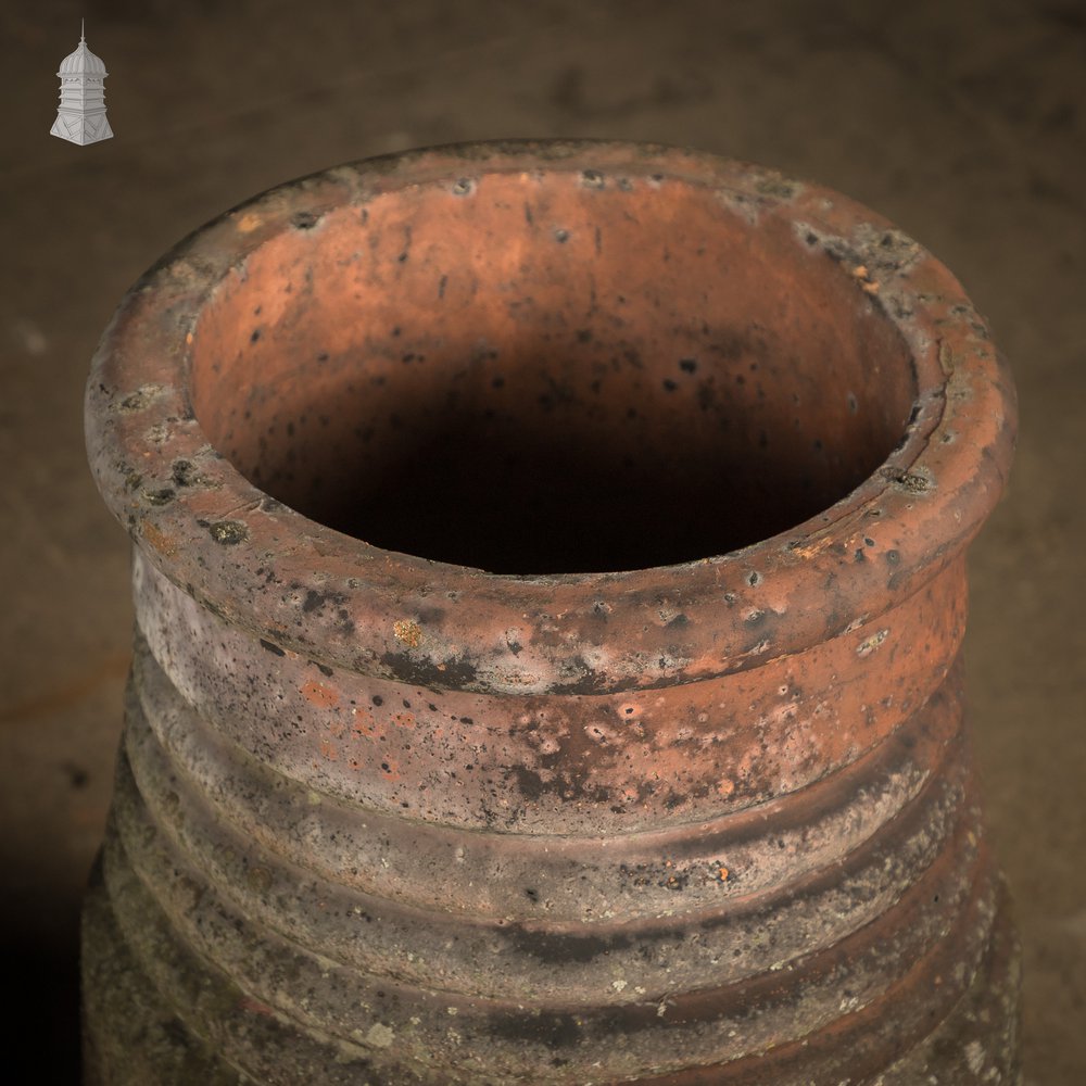 Ribbed Beehive Chimney Pots, Pair