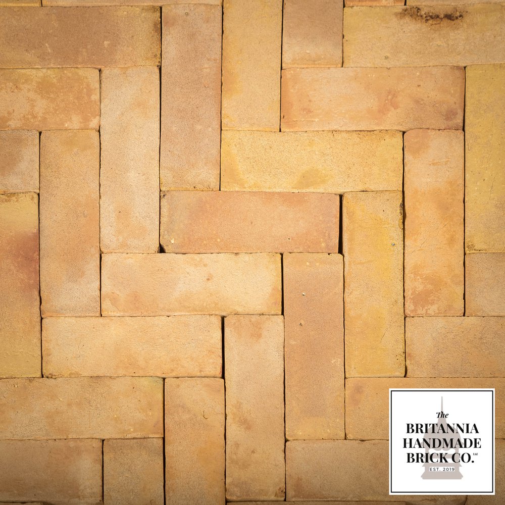 9 x 3" Buff Floor Brick, Period Style Handmade Paver