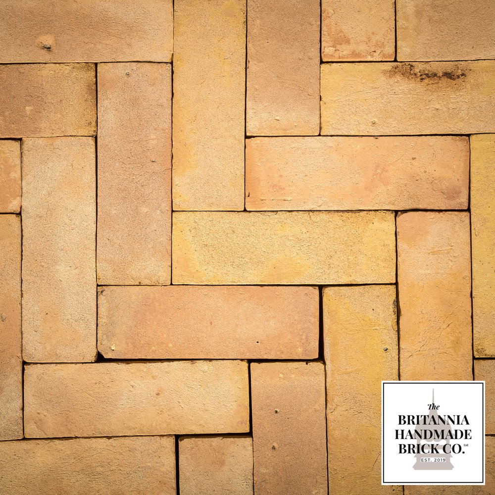9 x 3" Buff Floor Brick, Period Style Handmade Paver