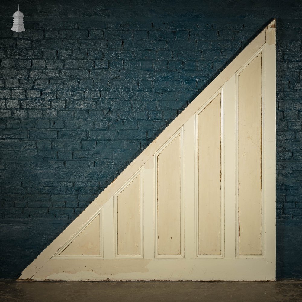 Painted Pine Panelling, Staircase 5 Moulded Panel Section