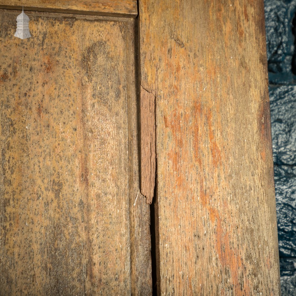 Paneled Hardwood Door, Early 20th C 2 Panel Mahogany