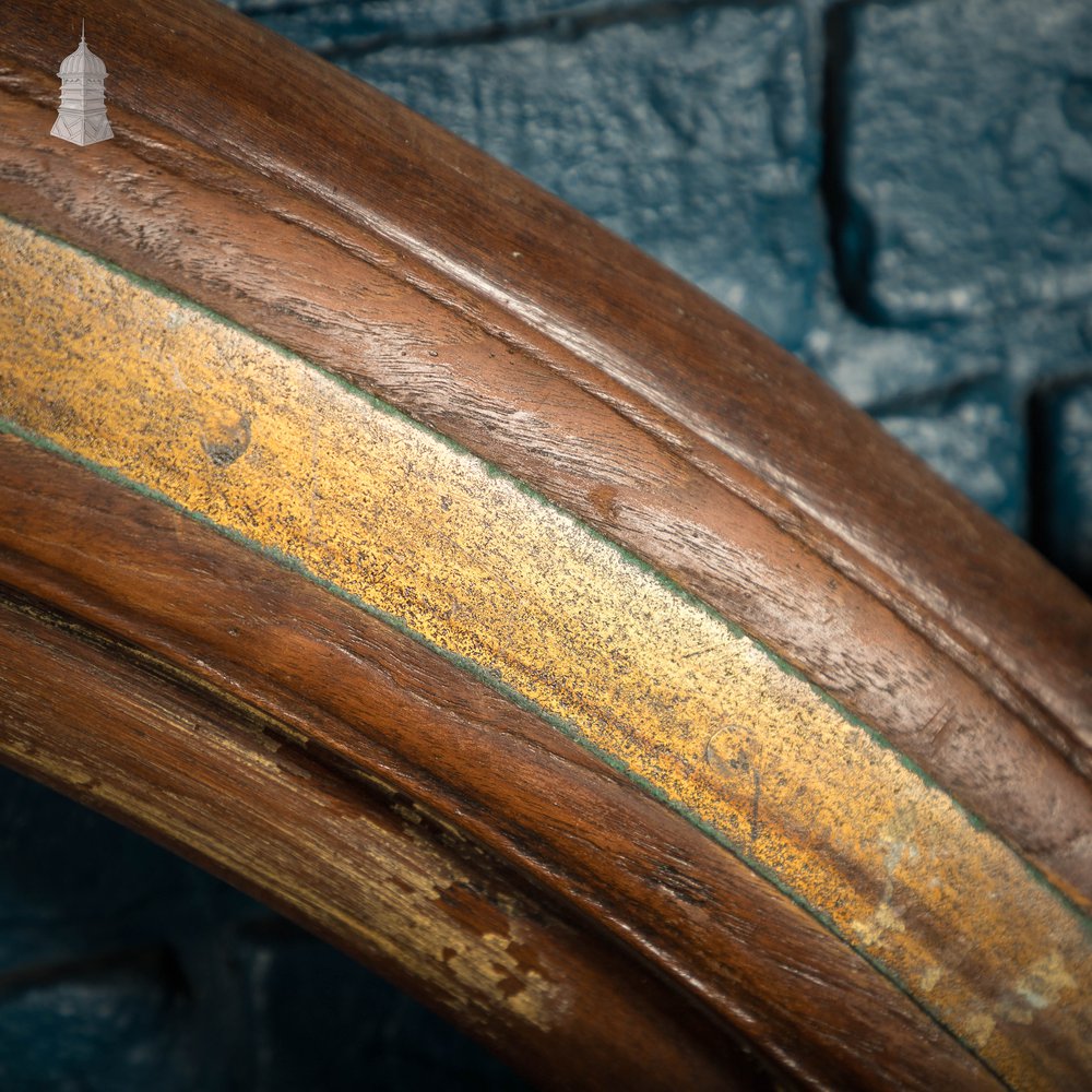 5ft Ship’s Helm / Wheel, Teak and Brass