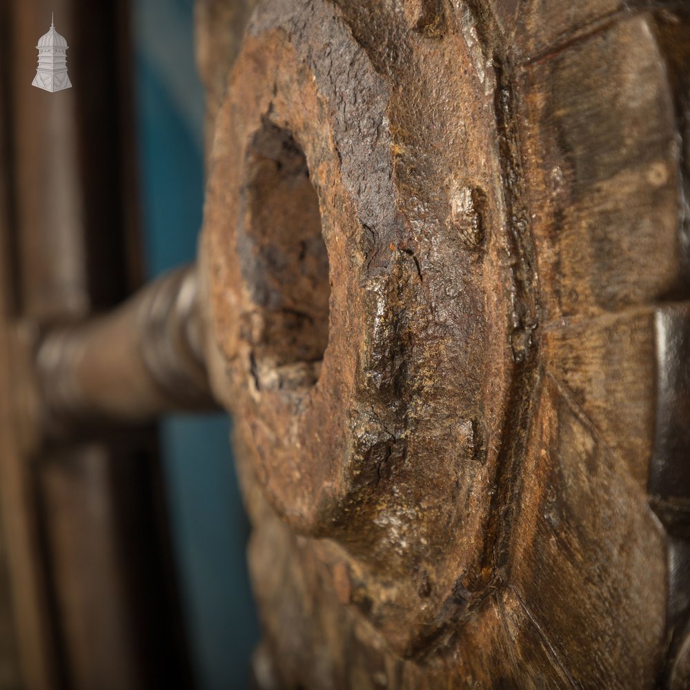5ft Ship’s Helm / Wheel, Teak and Brass