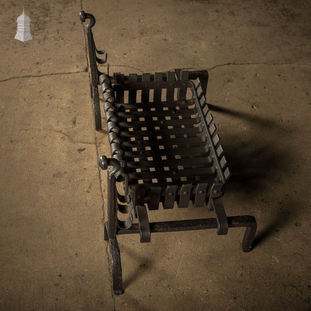 Fire Grate and Andirons, Cast Iron