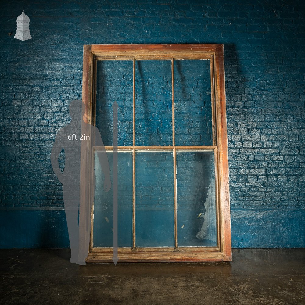 Sliding Sash Window, Edwardian, 8ft High, Hardwood