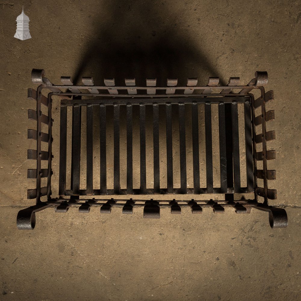 Rustic Fire Basket, Rivited Strap Iron