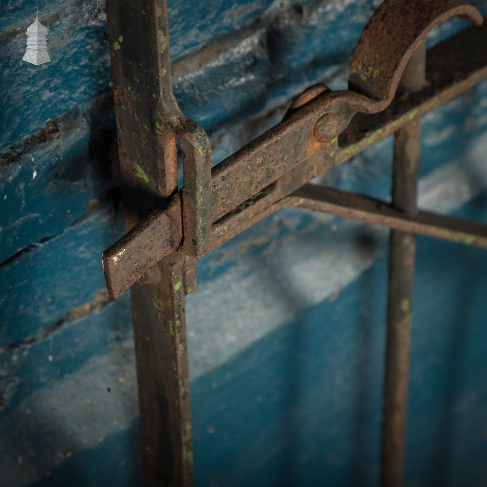 Wrought Iron Gate Scrollwork Details & Latch