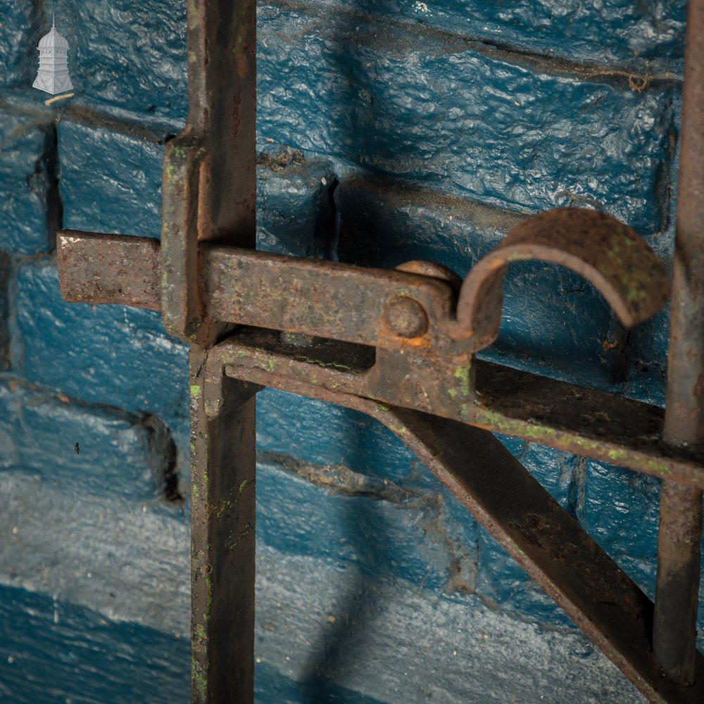 Wrought Iron Gate Scrollwork Details & Latch