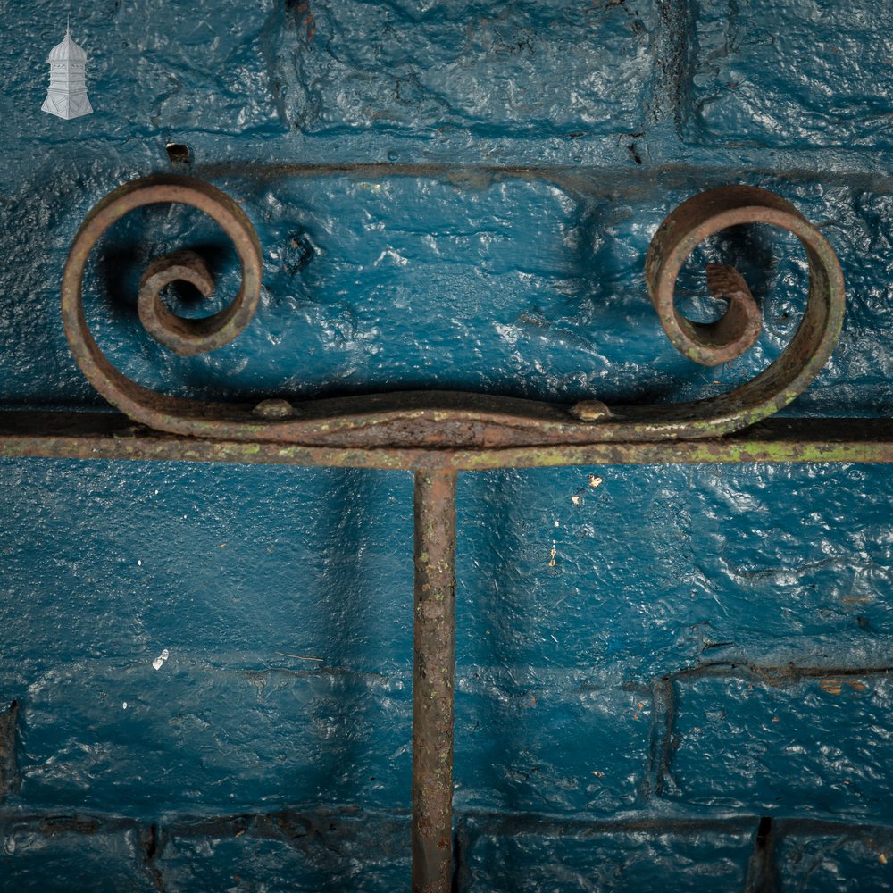 Wrought Iron Gate Scrollwork Details & Latch