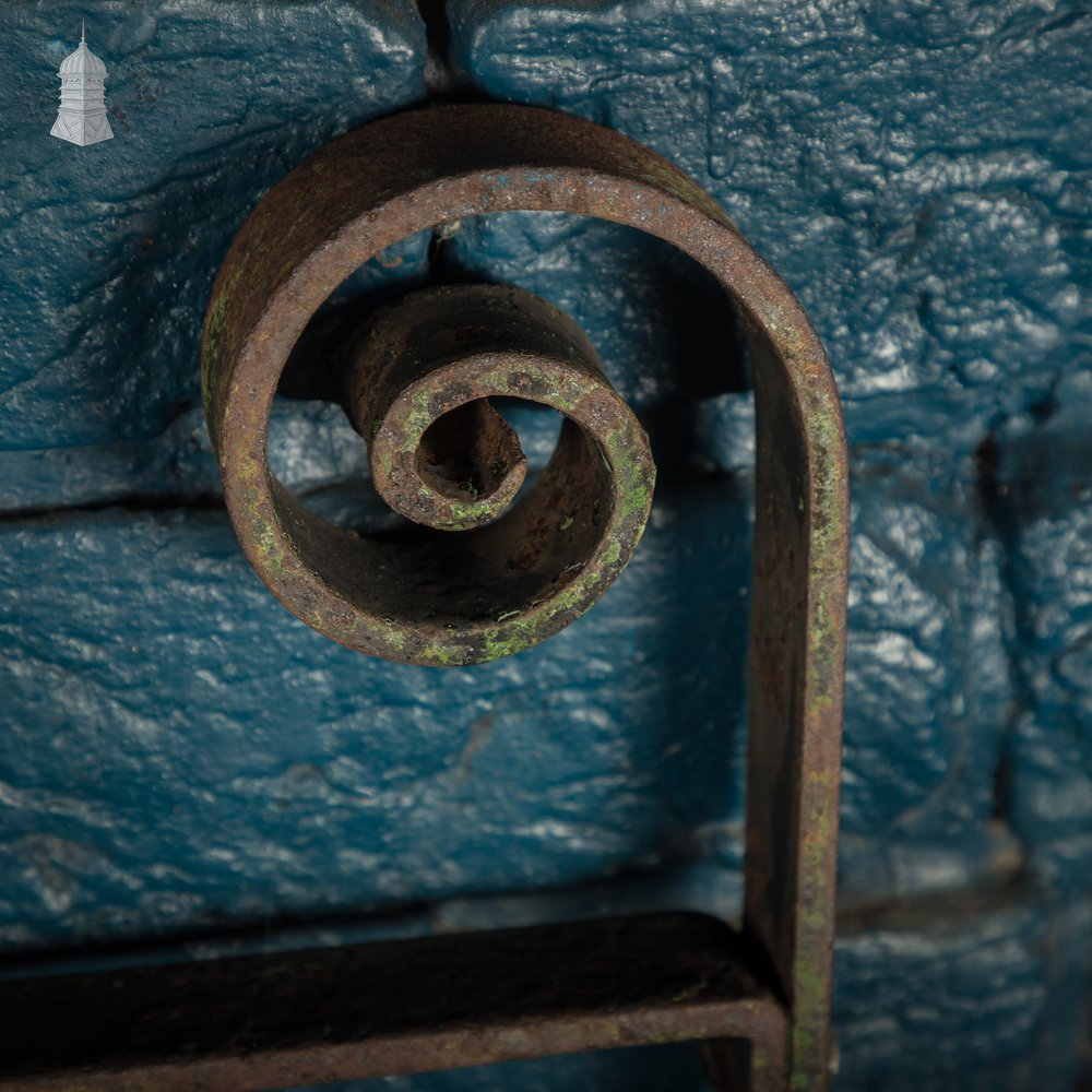 Wrought Iron Gate Scrollwork Details & Latch