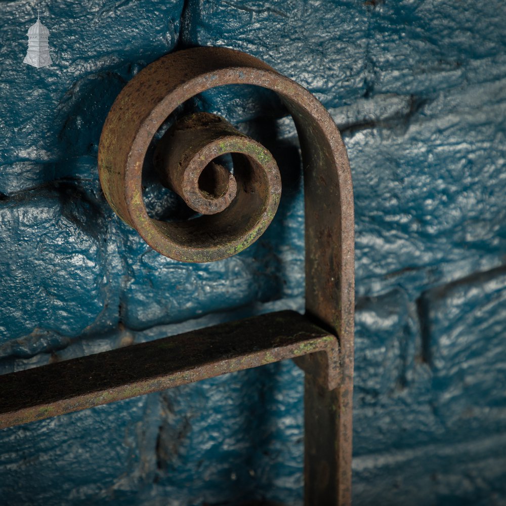 Wrought Iron Gate Scrollwork Details & Latch