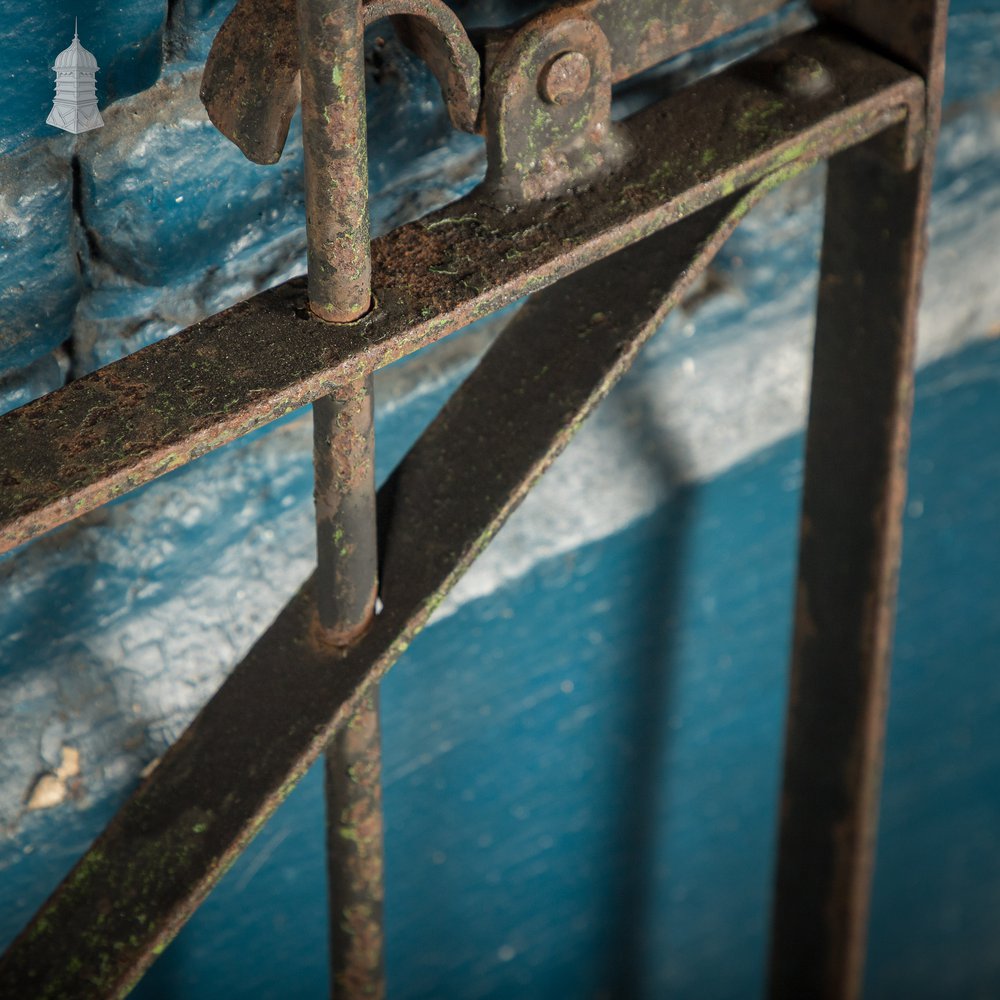 Wrought Iron Gate Scrollwork Details & Latch