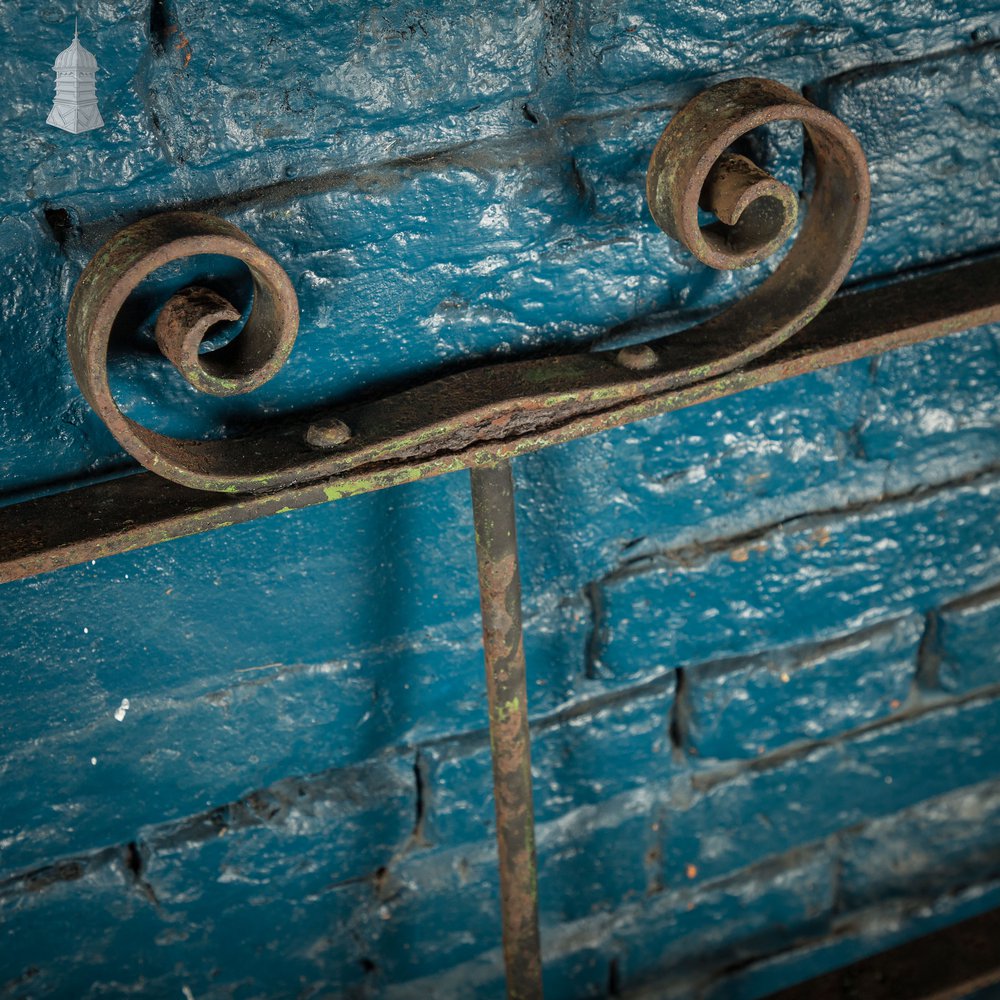 Wrought Iron Gate Scrollwork Details & Latch