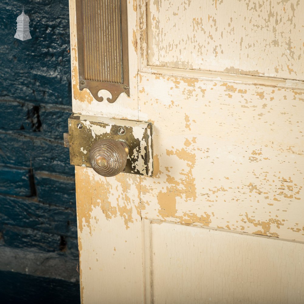 Moulded Panel Door, 4 Panel, Distressed Paint