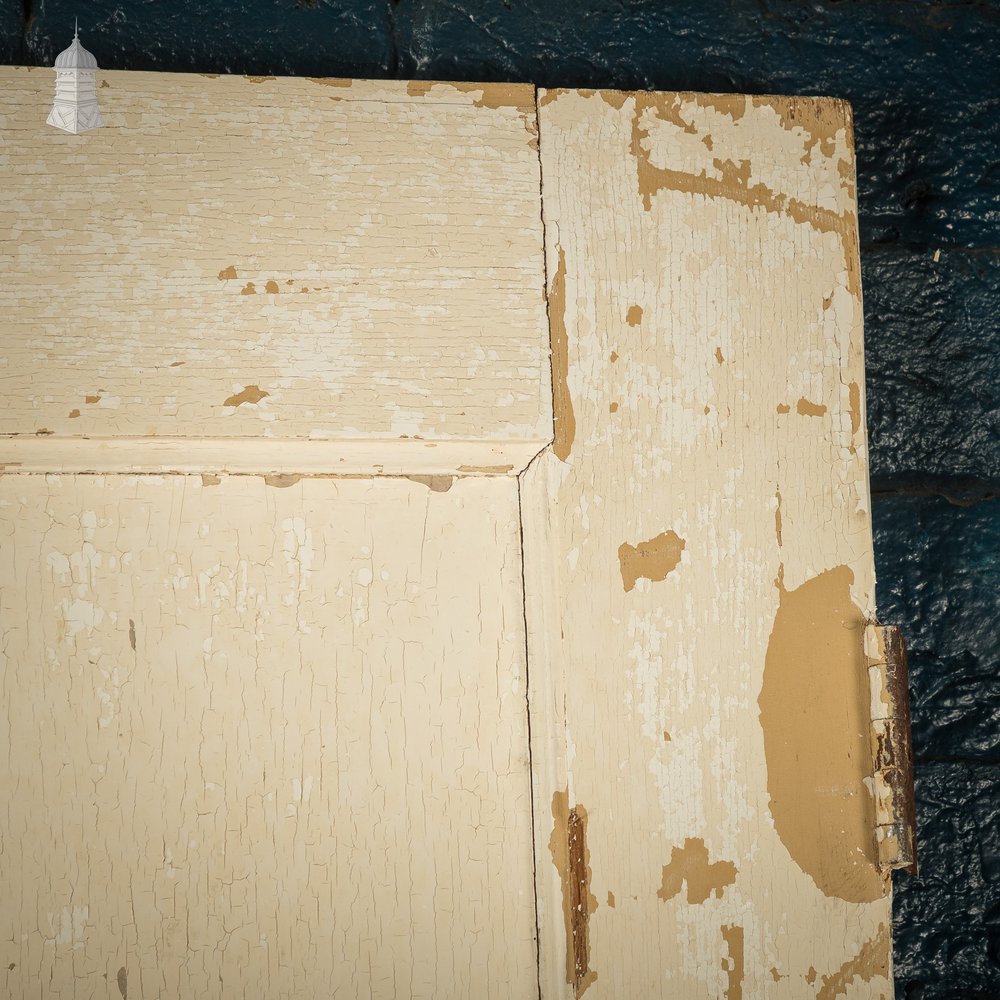 Moulded Panel Door, 4 Panel, Distressed Paint