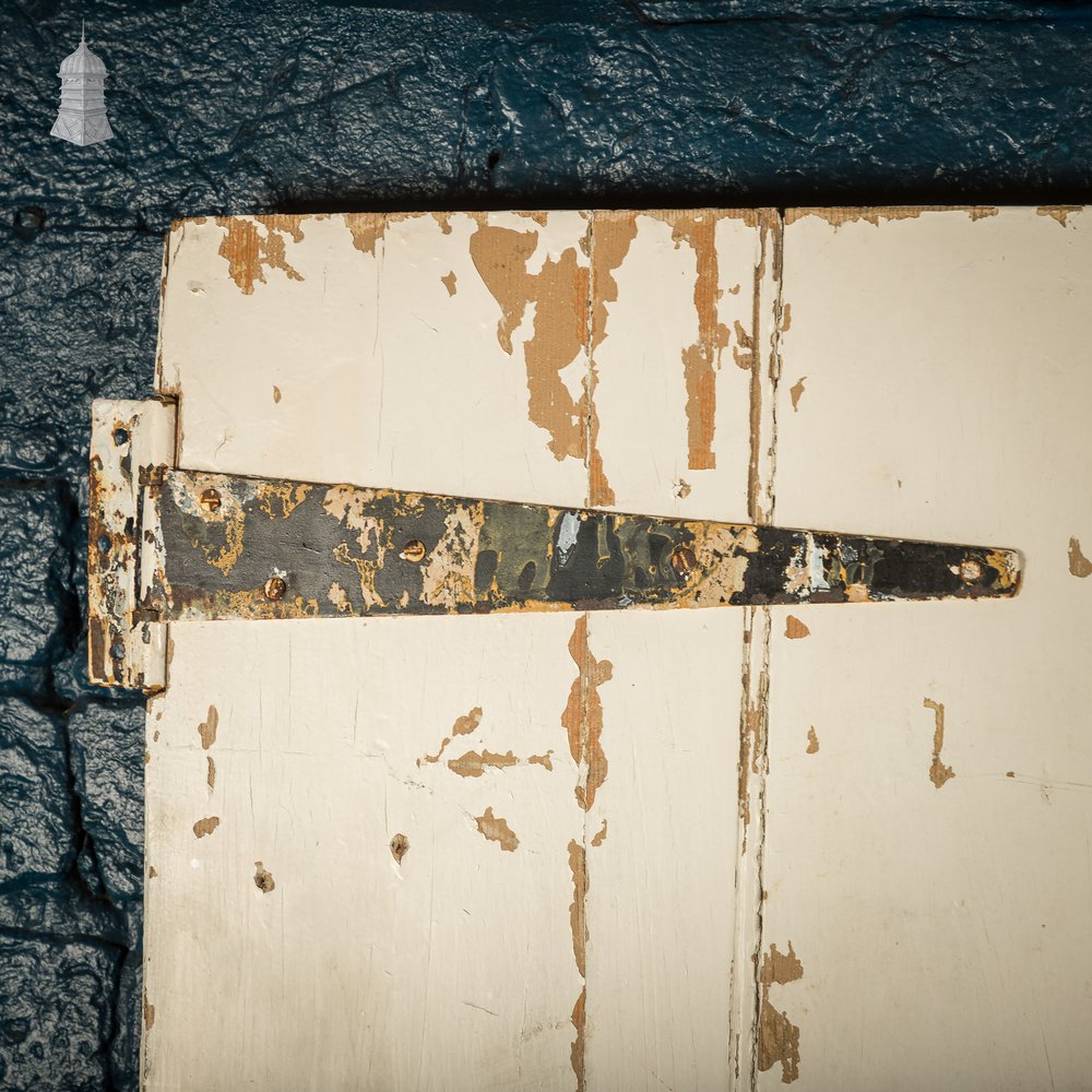 Ledged Cottage Door, Distressed White Paint