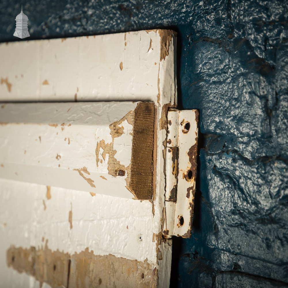 Ledged Cottage Door, Distressed White Paint