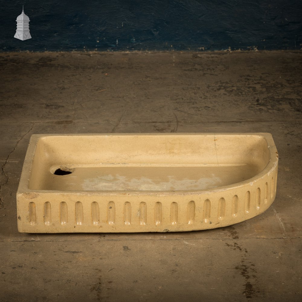 Cane Trough Sink with Fluted Right-hand Return