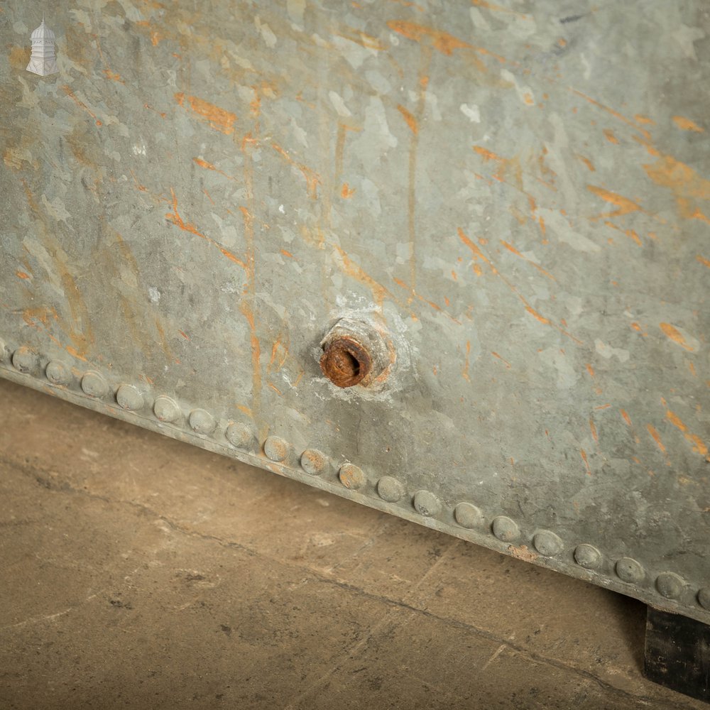 Galvanised Steel Tank with Rivets Marked London Made