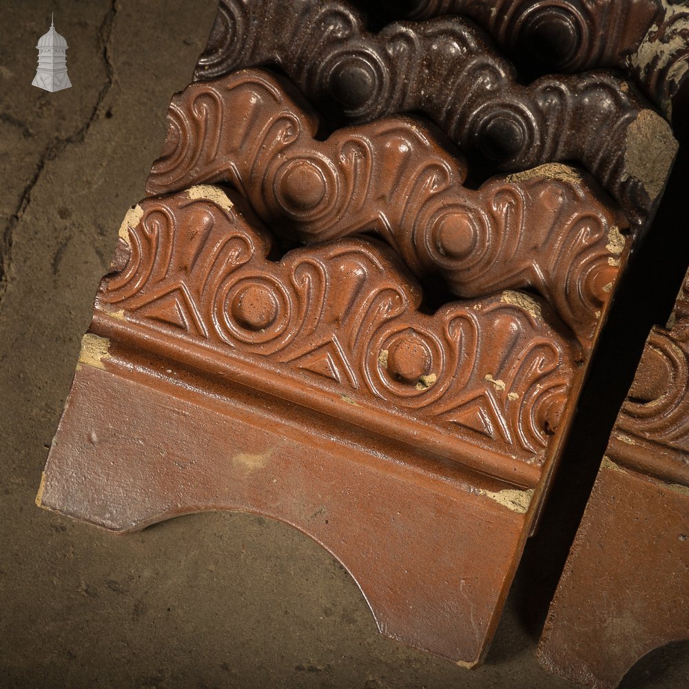 Scalloped Garden Edging, Matched set of 29 Salt Glazed Path Edging - A run of 8.5M
