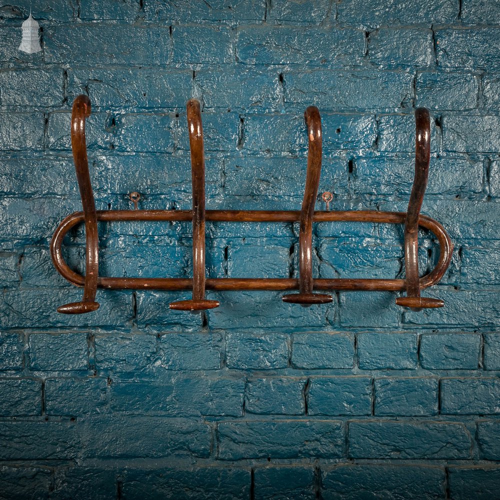 Bentwood Thornet Style Coat Hooks, 4 Hooks for Coats & Hats