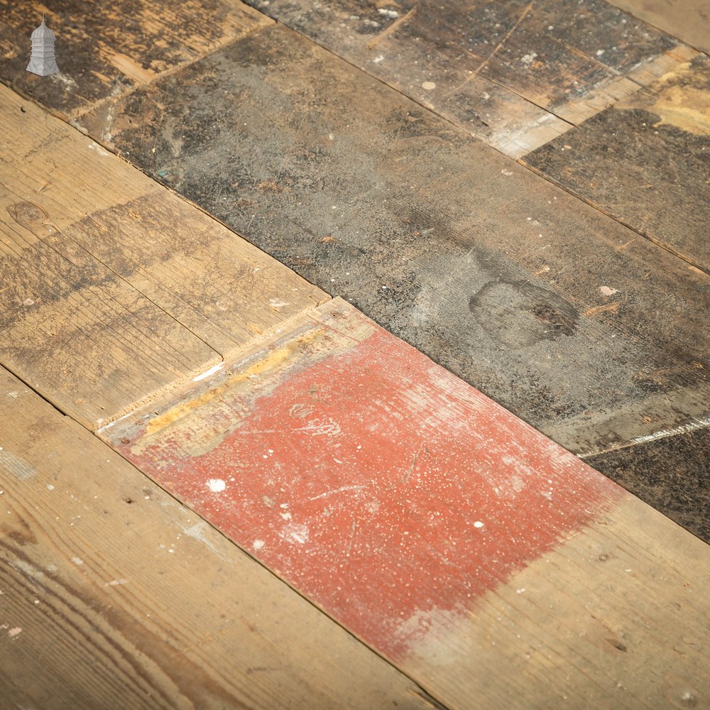 Reclaimed Pine Floorboards, 8.75" Wide Original Georgian Floorboards, Batch of 35 Square Metres