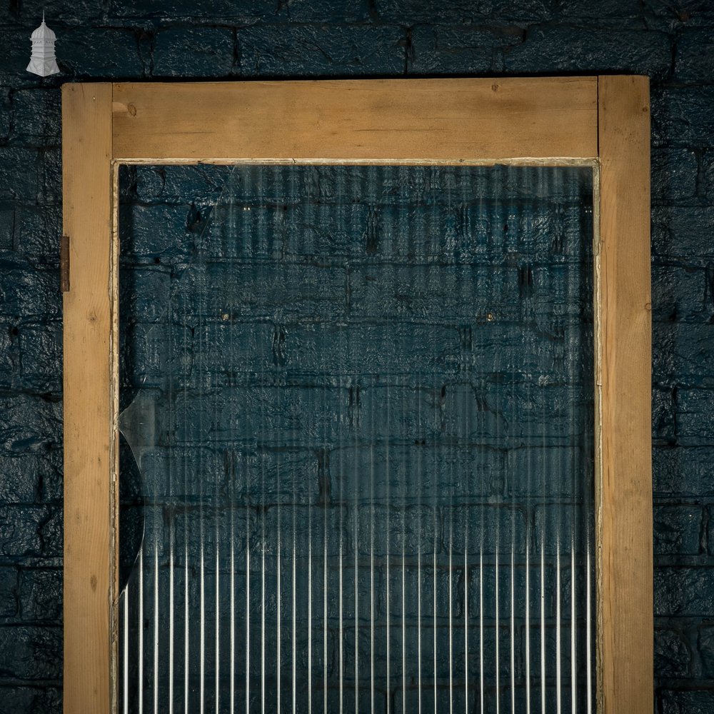 Half Glazed Door, 3 Panel, Fluted Glass