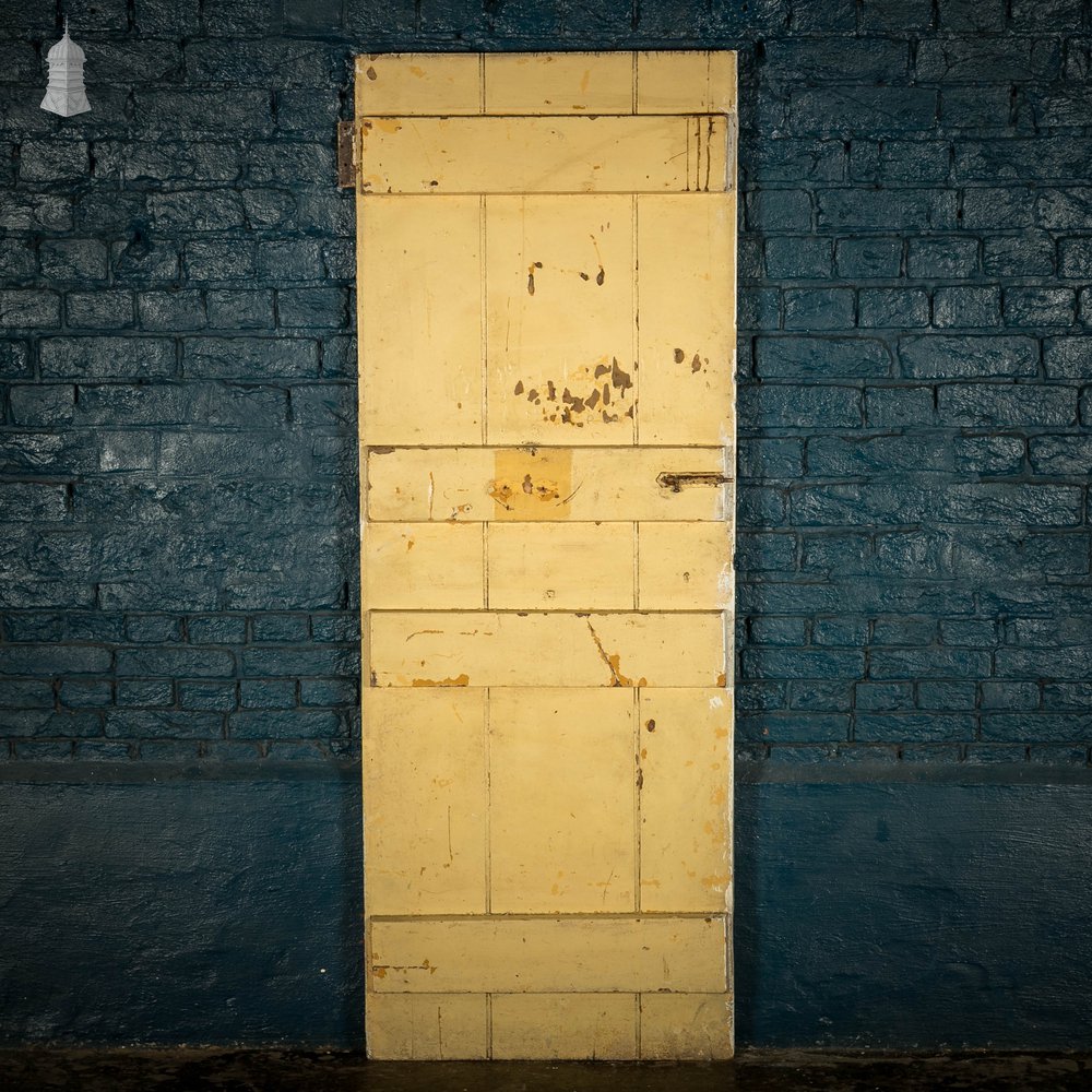 Plank & Ledge Door, Distressed Paint Finish, Strap Hinges