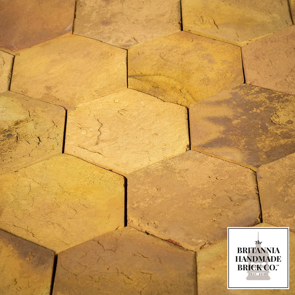 Hexagonal Pamment Floor, New Handmade Buff Floor Tiles, Batch of 175 - 6 Square Metres