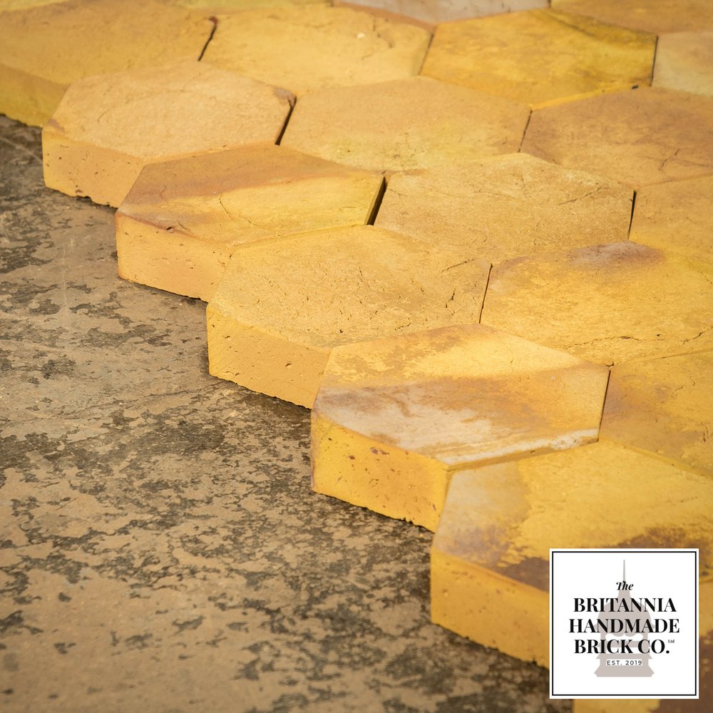 Hexagonal Pamment Floor, New Handmade Buff Floor Tiles, Batch of 175 - 6 Square Metres
