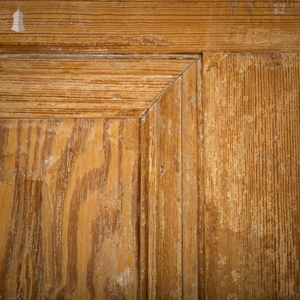 Pitch Pine Panelled Door, 6 Moulded Panel