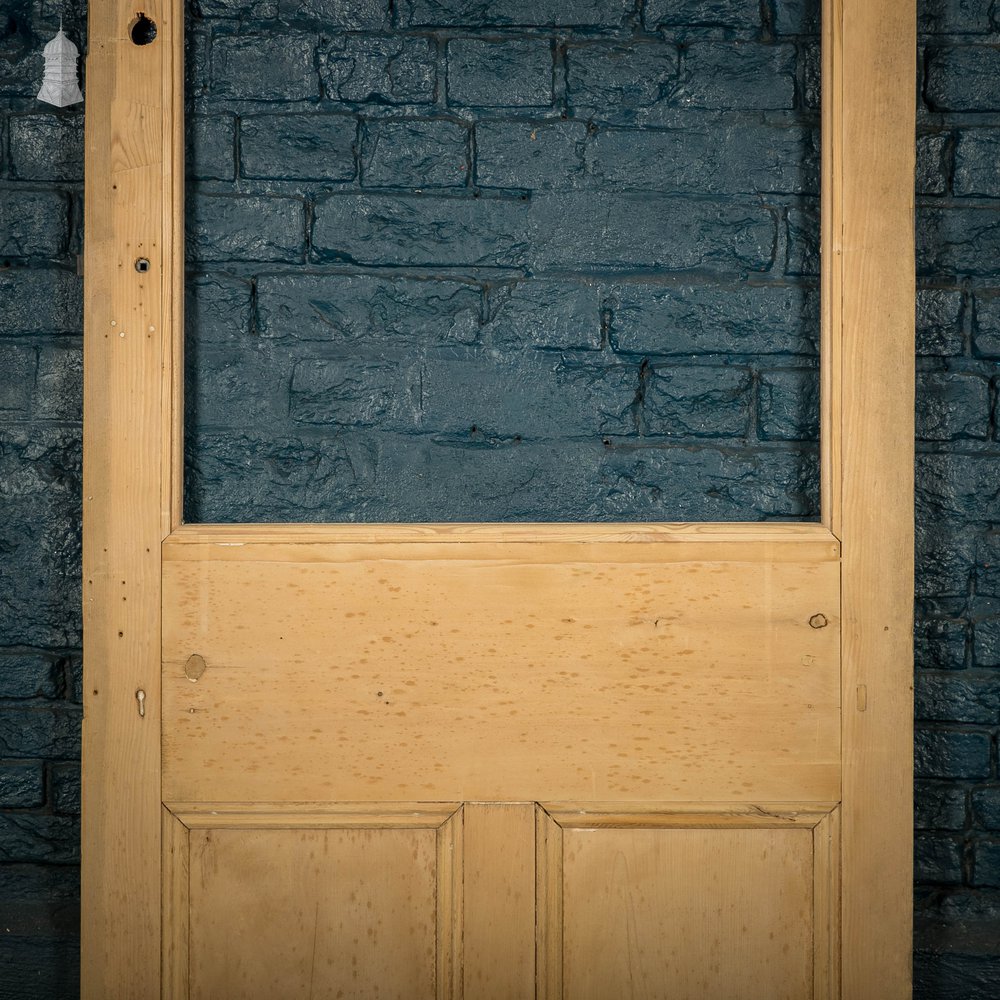 Half Glazed Door, Pine Moulded 3 Panel