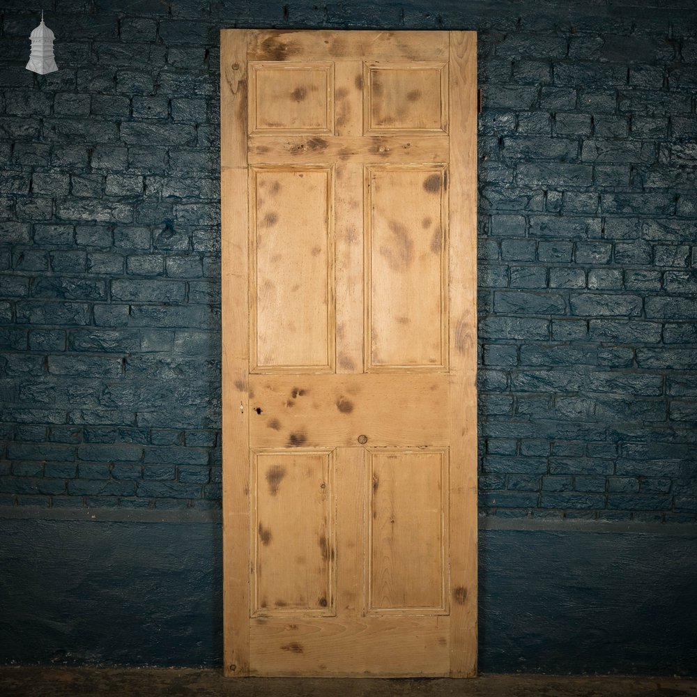 Pine Panelled Door, 6 Moulded Panel Door